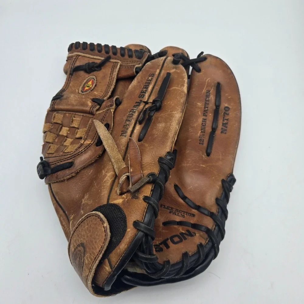 Easton Baseball Glove NAT70 12-3/4" RHT Natural Series Genuine Tanned Leather - Picture 4 of 15